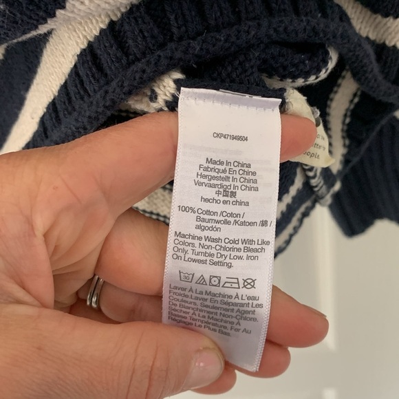 Madewell Conway Sweater Size Small striped knit nautical cotton - Picture 7 of 14